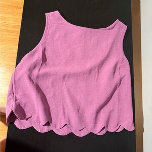 Scalloped Hem Tank Top